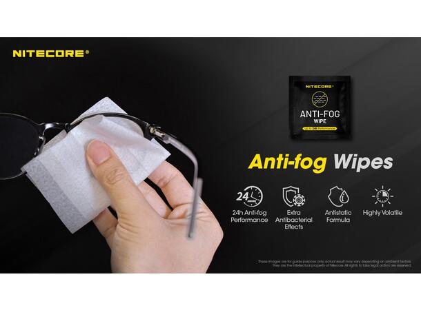 Nitecore Anti-fog Wipes Anti-dugg kluter, 30stk