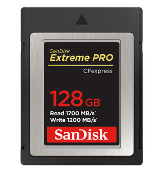 Sandisk CFexpress Extreme 128 GB r: 1700MB/s, w:1200MB/s Type B