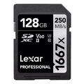 Lexar Professional SDXC 250MB/s 128GB 1667x, 250MB/s, U3, UHS-II, V60