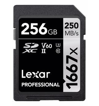 Lexar Professional SDXC 250MB/s 256GB 1667x, 250MB/s, U3, UHS-II, V60