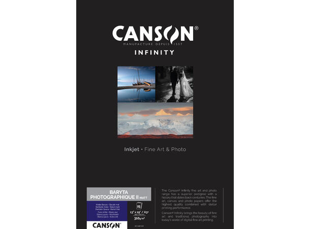 Canson Baryta Photographique II matt A3+ 25 ark, 310 gsm 
