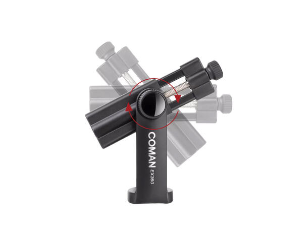 Coman mobilholder 360 grader med tiltfunksjon for festing til stativ 