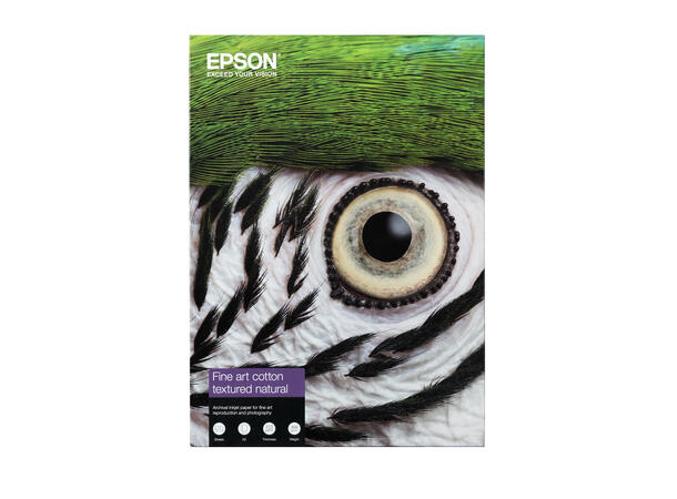Epson Fine Art Cotton Textured Natural A4, 25 ark 