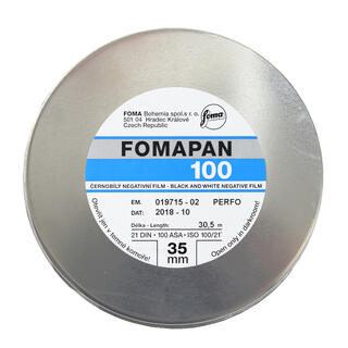 Foma Fomapan 100 135 30,5 meter rull Bulk. ISO 100, S/H-film
