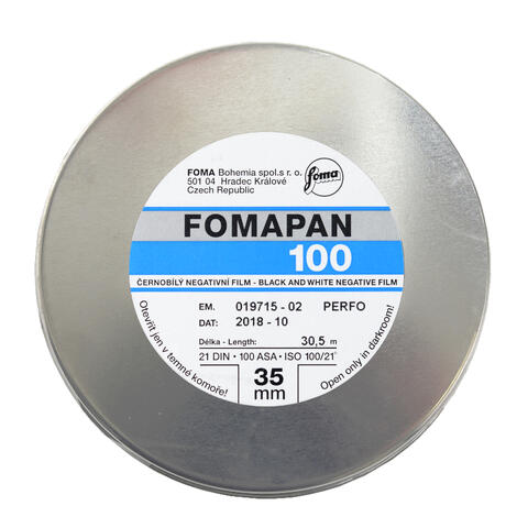 Foma Fomapan 100 135 30,5 meter rull Bulk. ISO 100, S/H-film