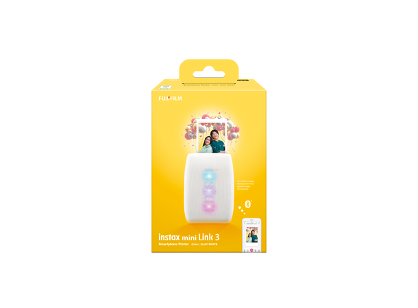 Fujifilm Instax Mini Link3 White Mobilfotoprinter for Instax Mini bilder 