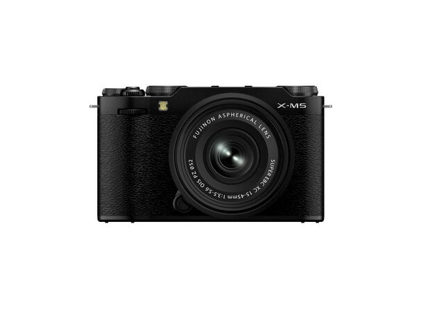 Fujifilm X-M5 kit med XC 15-45mm, Sort 26MP X-Trans CMOS 4, 6K Video 