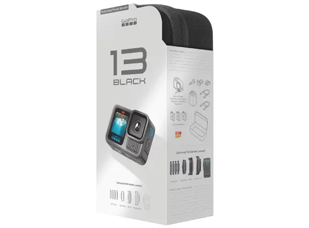 GoPro HERO13 Black Power Bundle 3 batteri, dual charger, 64GB kort, case 