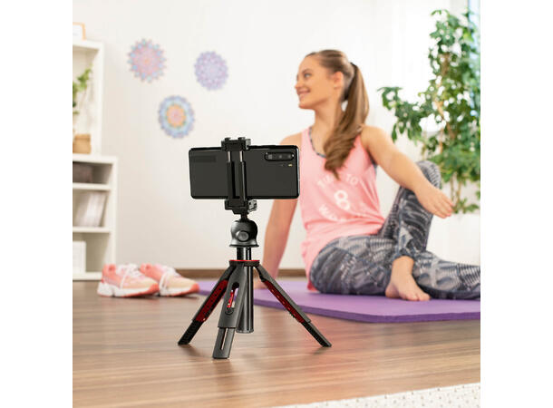 Hama stativ Travel Tripod Solid III Praktisk Stativ m/blåtann fjernkontroll 