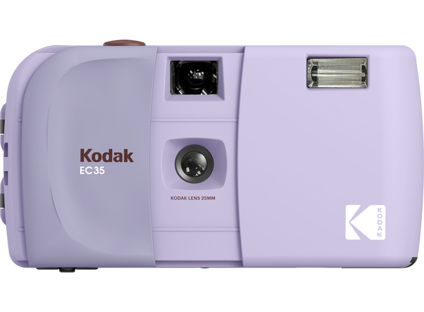 Kodak EC35 kamera m/Kodak film. Lilla Inkludert 24 bilder Kodakfilm 