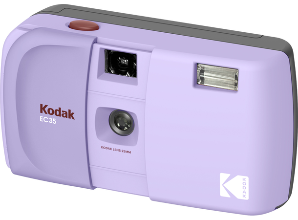 Kodak EC35 kamera m/Kodak film. Lilla Inkludert 24 bilder Kodakfilm 