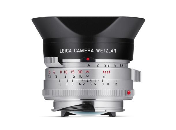 Leica Summilux-M 35mm f/1.4 Sølv Vidvinkel. Filterfatning E46