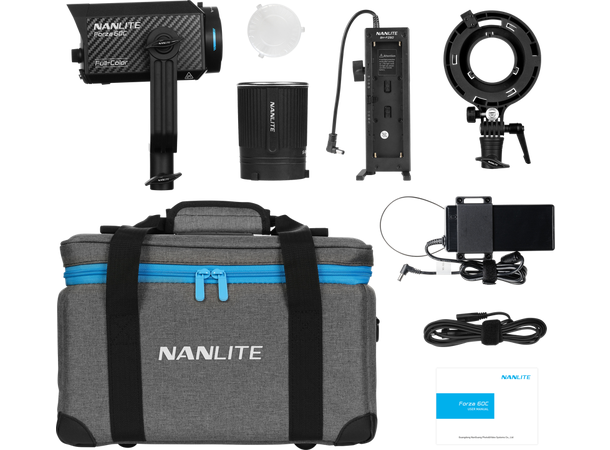 Nanlite Forza 60C RGBLAC Kraftig bærbart RGB LED-lys