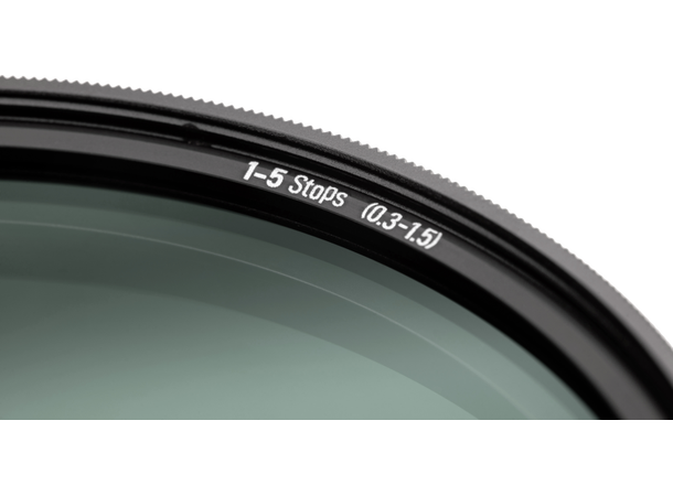 Nisi ND-Vario 1-5 Stop True Color 58mm Variabelt gråfilter fra 1-5 stopp 