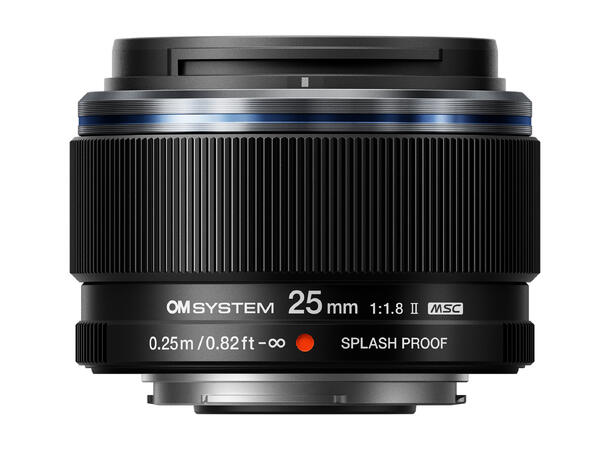 OM SYSTEM M.Zuiko 25mm f/1.8 II Lyssterkt normalobjektiv med høy ytelse 