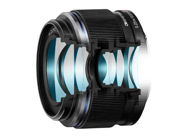 OM SYSTEM M.Zuiko 25mm f/1.8 II Lyssterkt normalobjektiv med høy ytelse 