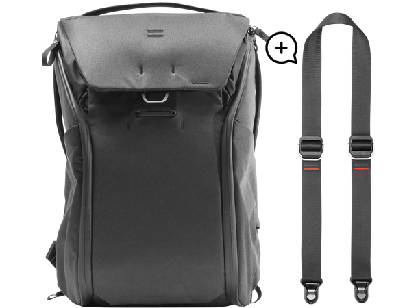 Peak Design Everyday Backpack 30L + Reim Inkludert Slide Lite - 30L Sort 