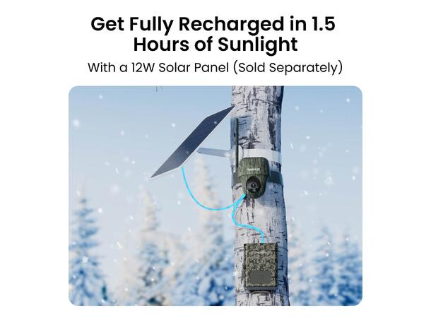 Reolink Utendørs Batteripakke Eksternbatteri til Reolink batterikamera 