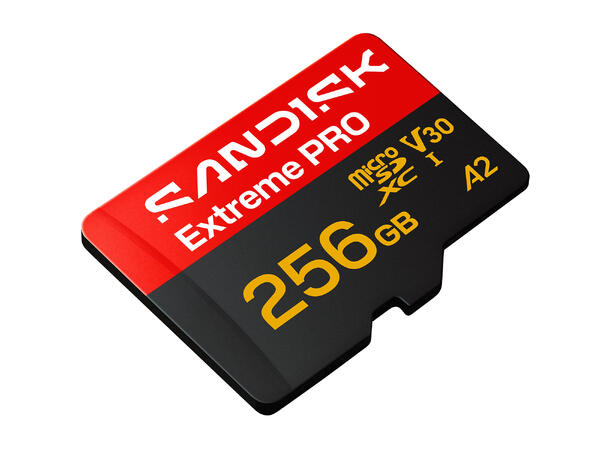 Sandisk MicroSD Extreme Pro V30 256 GB Rask, robust, pålitelig, profesjonell 