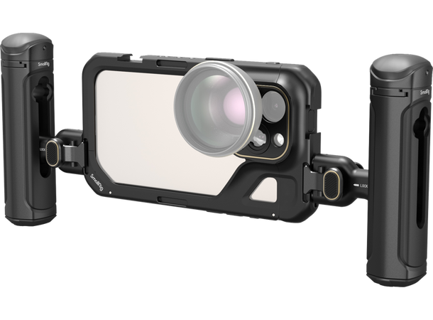 SmallRig 4397 Mobile Video Kit, tohånds Mobile Video Cage for iPhone 15 Pro 