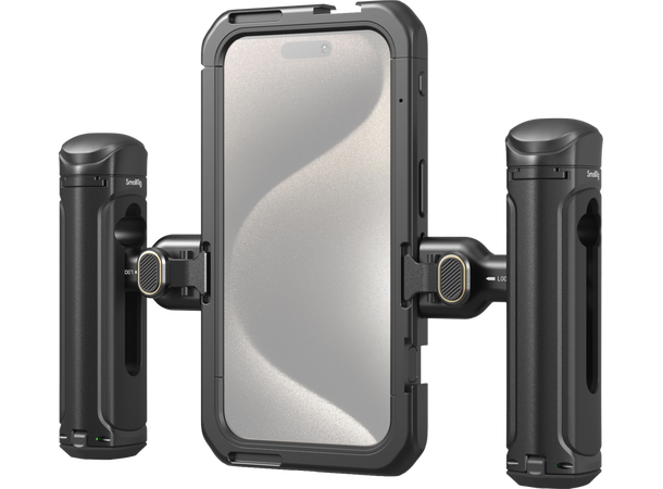 SmallRig 4397 Mobile Video Kit, tohånds Mobile Video Cage for iPhone 15 Pro 