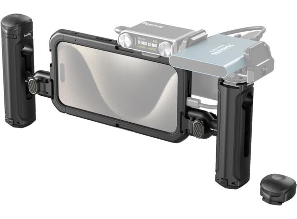 SmallRig 4397 Mobile Video Kit, tohånds Mobile Video Cage for iPhone 15 Pro 