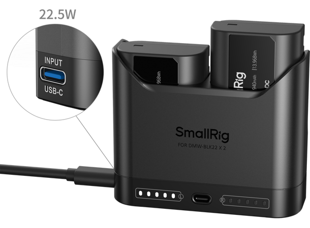 Smallrig 5487 Turbo Charge Kit DMW-BLK22 Turbo Charging Kit for DMW-BLK22 