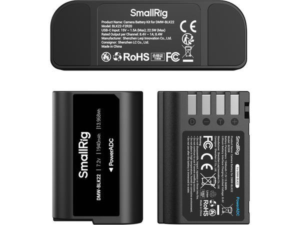 Smallrig 5487 Turbo Charge Kit DMW-BLK22 Turbo Charging Kit for DMW-BLK22 