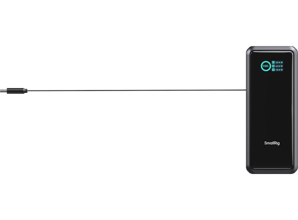 Smallrig 6108 Nano72 Power Bank 20 000 mAh, innebygd USB-C ledning 