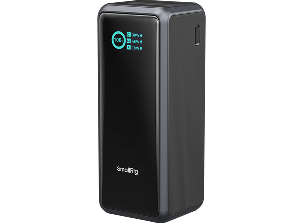 Smallrig 6108 Nano72 Power Bank 20 000 mAh, innebygd USB-C ledning 