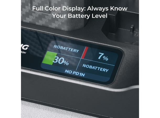 Accsoon TopRig 100W 4-Bay hurtiglader Fire NP-FZ100 batterier 