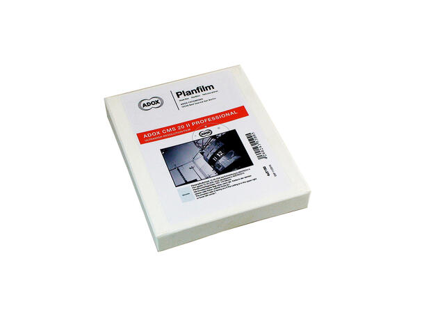 Adox CMS 20 II 4x5" bladfilm 25 ark.Sort/Hvit planfilm. 10,2x12,7 cm 