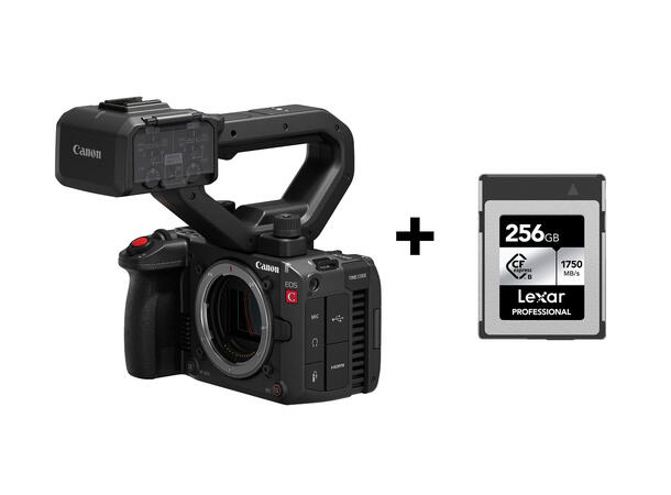 Canon EOS C50 inkludert 256GB minnekort CFexpress minnekort inkludert i prisen 