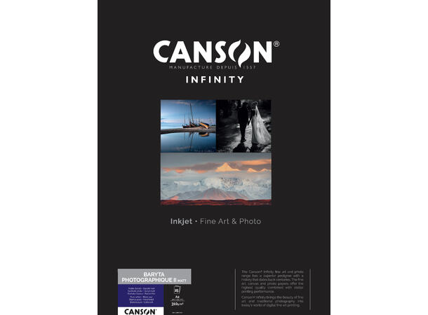 Canson Baryta Photographique II matt A2 25 ark, 310 gsm 