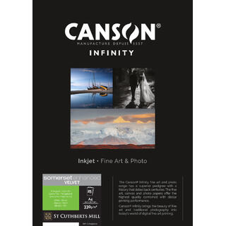 Canson Somerset ENHANCED VELVET 25 ark A4 (Radiant White) 330 gsm