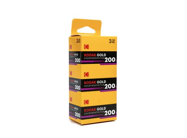 Eastman Kodak Gold 200 135-36 3pk 3 pakning fargefilm, 200 ISO, 36 bilder 