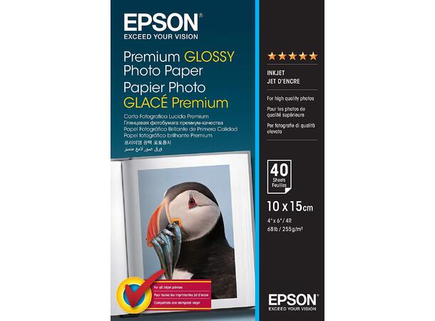 Epson 10X15 cm Premium Glossy 40 ark 255g/m2 