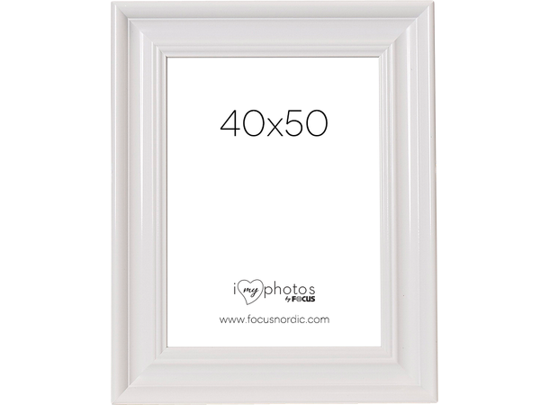 Focus Charleston 40x50 Hvit Klassisk profilert ramme