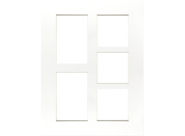 Focus Passepartout 30x40 Hvit Kollage med 5 bilder i str 10x10/10x15cm 