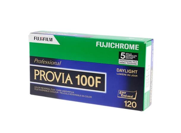 Fujifilm Fujichrome Provia 100F 120 5 pk Positivfilm til mellomformat. E-6 
