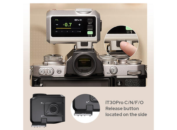 Godox Flash iT30 Pro OM-System Sort Brukervennlig TTL-blits i lommeformat 