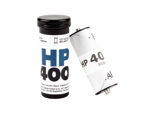 HP400 Rollfilm 127 (Ilford HP5) Sort/Hvit film for 127 