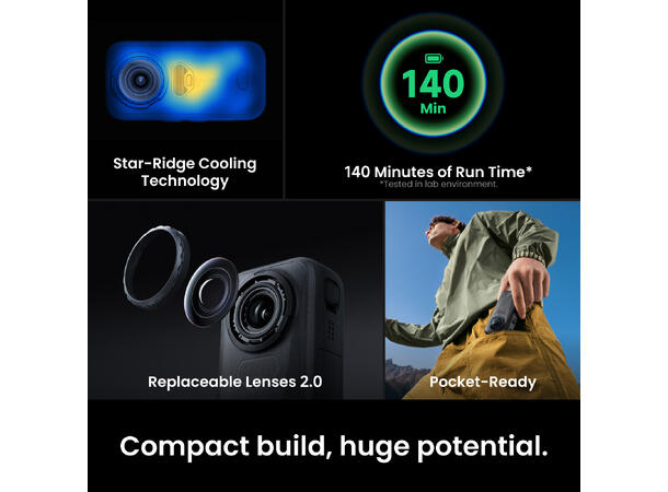 Insta360 X6 Standard Bundle, Sort 8K 360° Actionkamera 