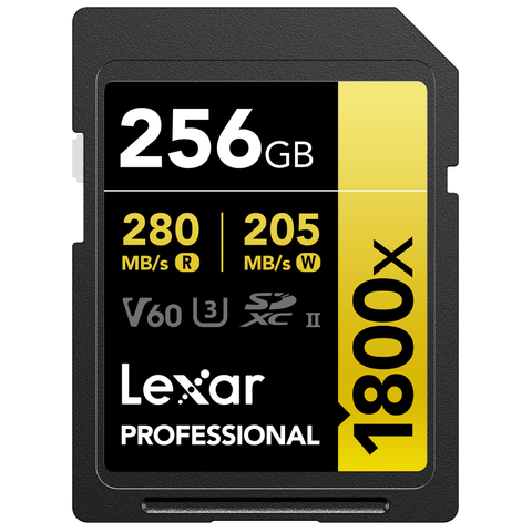 Lexar SDXC Pro 1800x U3 UHS-II 256 GB R280, W210 (V60)