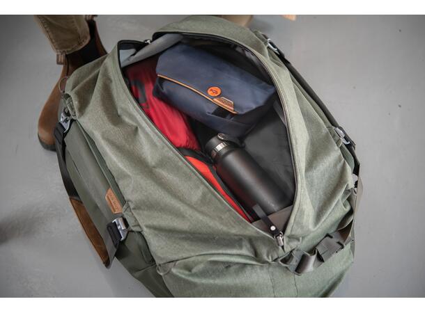 Peak Design Travel Duffel 65L Sage Stor duffelbag m/ praktiske løsninger 