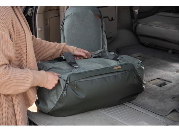 Peak Design Travel Duffel 65L Sage Stor duffelbag m/ praktiske løsninger 