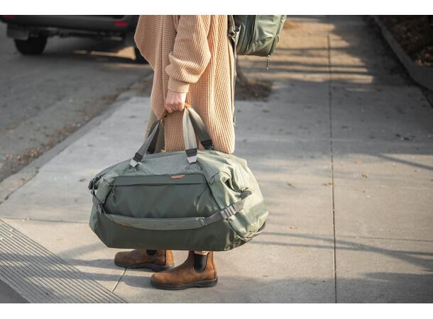 Peak Design Travel Duffel 65L Sage Stor duffelbag m/ praktiske løsninger 