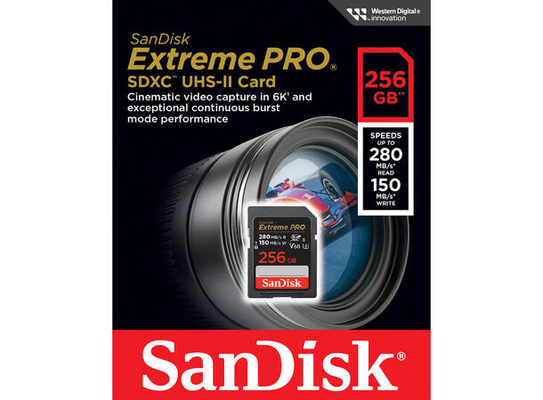 Sandisk Extreme Pro 256GB 280MB/s V60 C10 UHS-II 