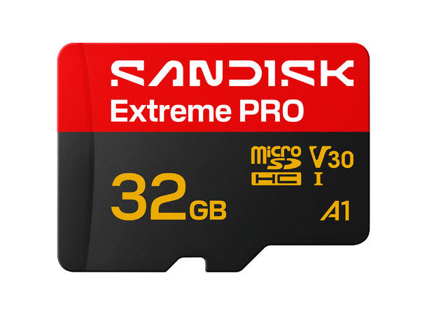 Sandisk MicroSD Extreme Pro V30 32 GB Rask, robust, pålitelig, profesjonell 