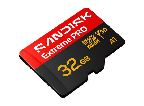 Sandisk MicroSD Extreme Pro V30 32 GB Rask, robust, pålitelig, profesjonell 